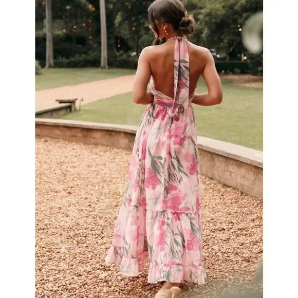 Petal & Pup Pink Floral Maxi Dress - Picture 9 of 11